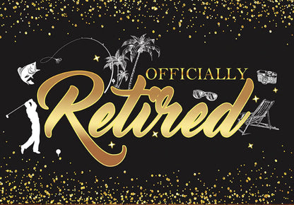 Retirement Celebration Backdrop (Material: Vinyl)