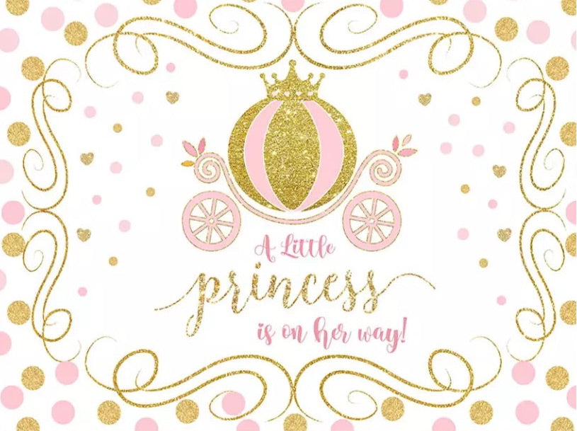 Golden Princess Backdrop (Material: Vinyl)