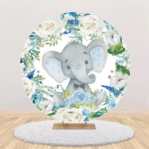 Elephant Round Backdrop (Material: Polyester)