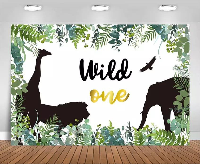 Jungle in Black Backdrop (Material: Vinyl)