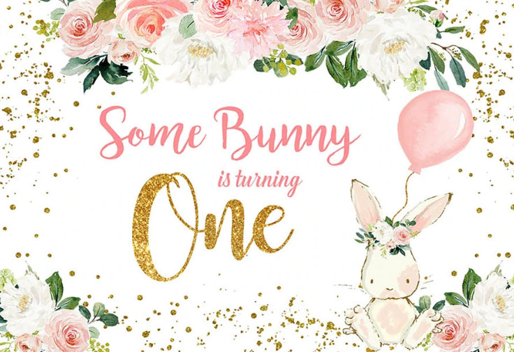 Busy Bunny Backdrop (Material: Vinyl)