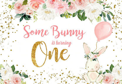 Busy Bunny Backdrop (Material: Vinyl)