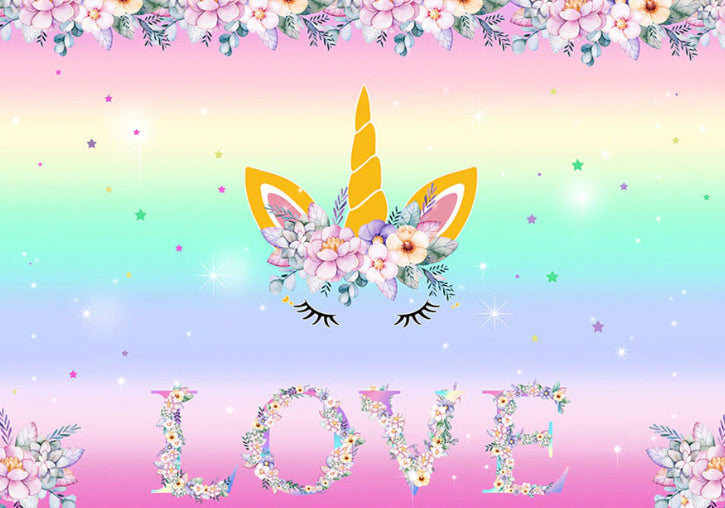 Unicorn Backdrop (Material: Vinyl)