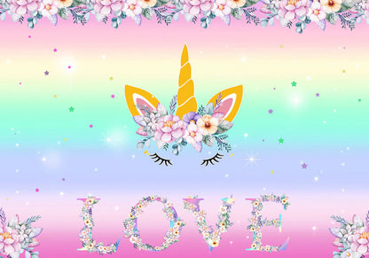 Unicorn Backdrop (Material: Vinyl)