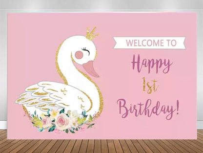 Swan Backdrop (Material: Vinyl)