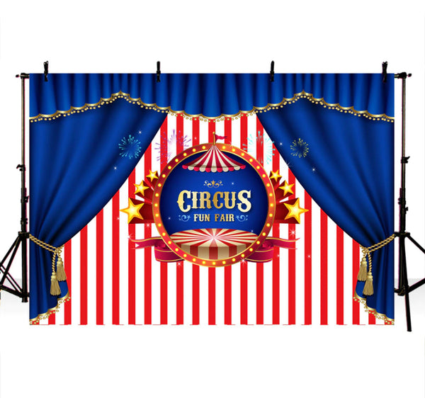 Fun Circus Backdrop (Material: Vinyl)