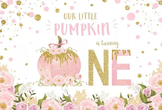 One Pumpkin Backdrop (Material: Vinyl)