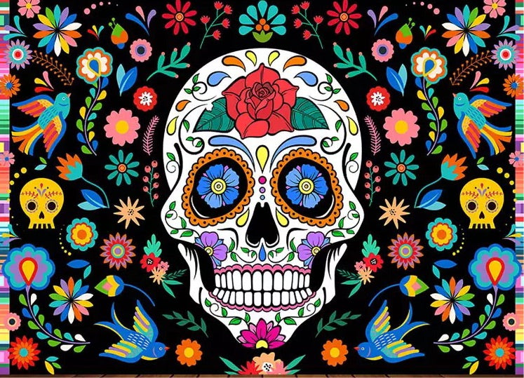 Mex Day of the Dead Backdrop (Material: Vinyl)
