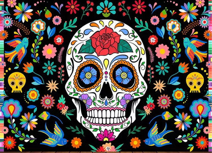 Mex Day of the Dead Backdrop (Material: Vinyl)