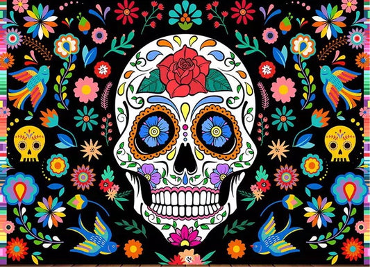 Mex Day of the Dead Backdrop (Material: Vinyl)