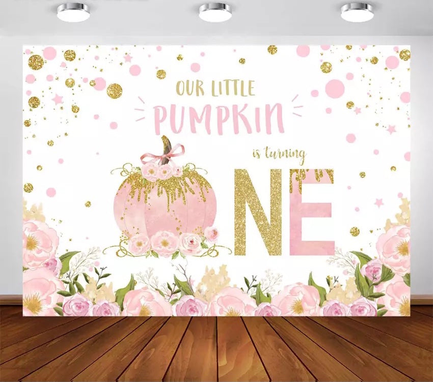 One Pumpkin Backdrop (Material: Vinyl)
