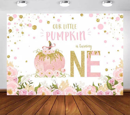 One Pumpkin Backdrop (Material: Vinyl)