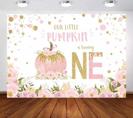 One Pumpkin Backdrop (Material: Vinyl)