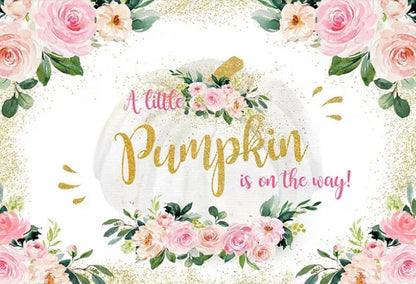 Pumpkin on its way Backdrop (Material: Vinyl)