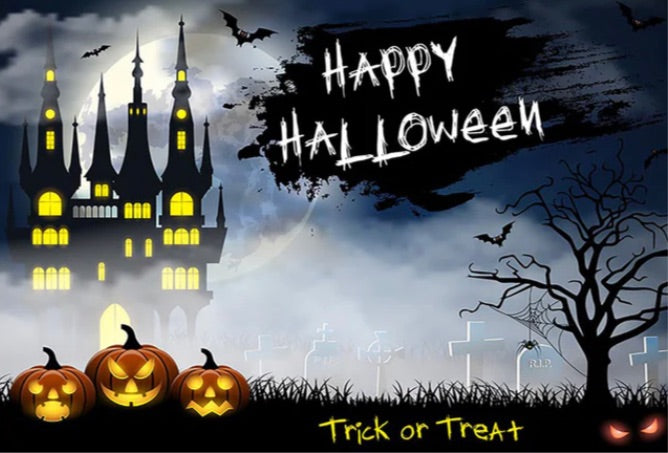 Happy Halloween Backdrop (Material: Vinyl)