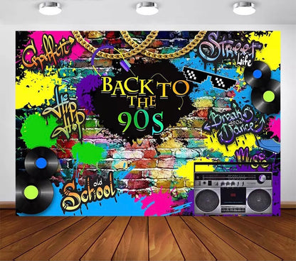 Back to the 90’s Princess Backdrop (Material: Vinyl)