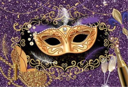 Masquerade Ball Backdrop (Material: Vinyl)