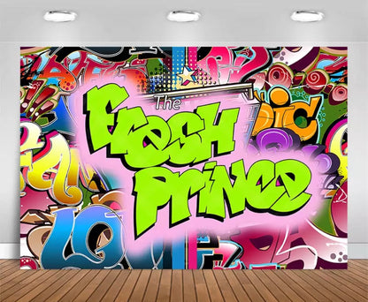 Fresh Prince Graffiti Backdrop (Material: Vinyl)