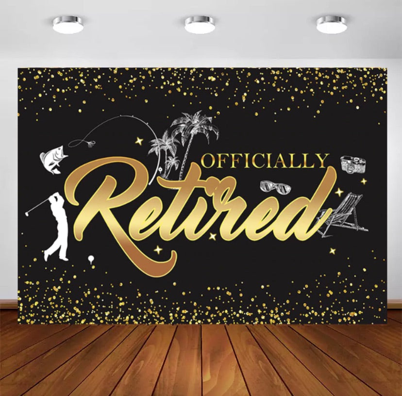 Retirement Celebration Backdrop (Material: Vinyl)