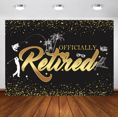 Retirement Celebration Backdrop (Material: Vinyl)