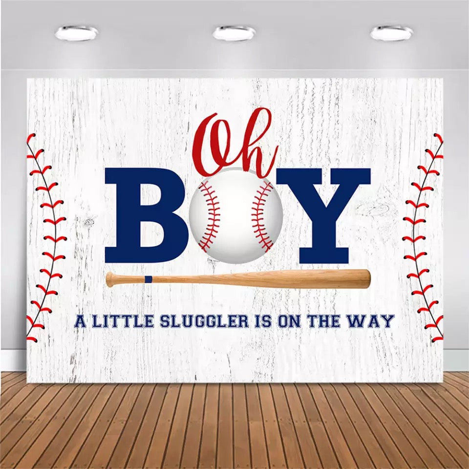 Baseball Party Backdrop (Material: Vinyl)
