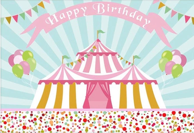 Circus in Pink Backdrop (Material: Vinyl)