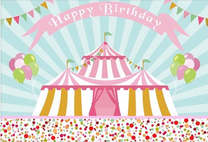 Circus in Pink Backdrop (Material: Vinyl)