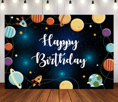 Aerospace Party Backdrop (Material: Vinyl)