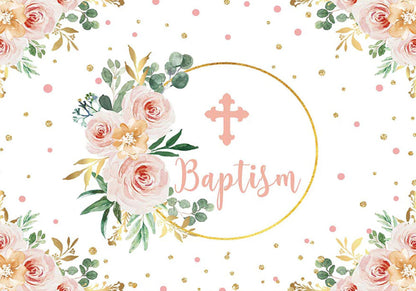 Christianity in Pink Backdrop (Material: Vinyl)