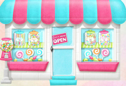 Sweet Shoppe Backdrop (Material: Vinyl)