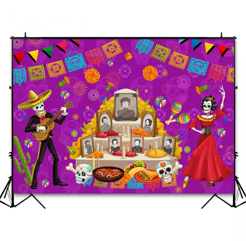 Altar de Muertos Backdrop (Material: Vinyl)