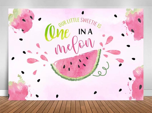 Watermelon in Pink Backdrop