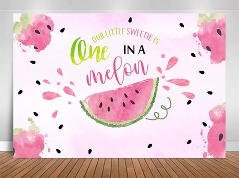 Watermelon in Pink Backdrop