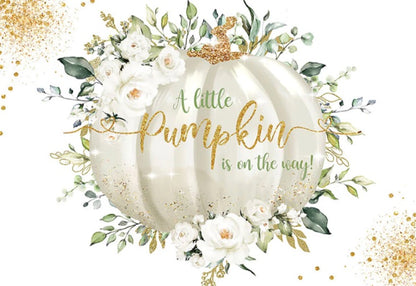 Pumpkin BabyShower Backdrop (Material: Vinyl)