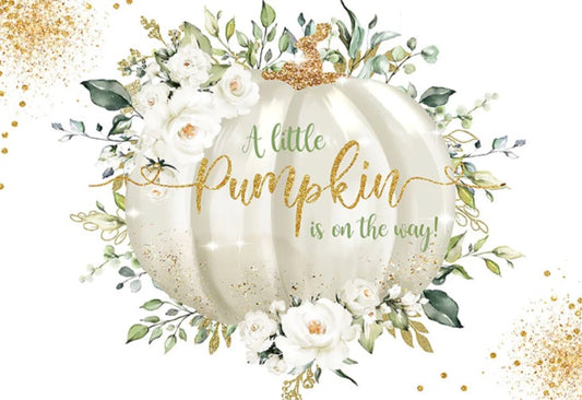 Pumpkin BabyShower Backdrop (Material: Vinyl)