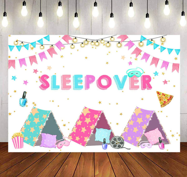 Sleepover and Friends Backdrop (Material: Vinyl)