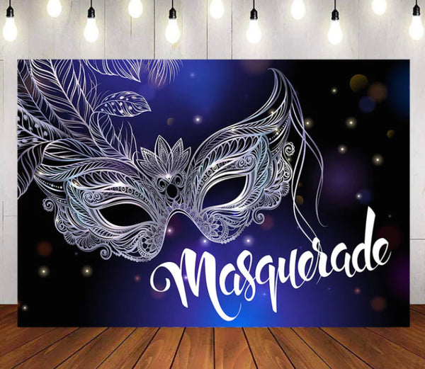 A Masquerade Celebration Backdrop (Material: Vinyl)