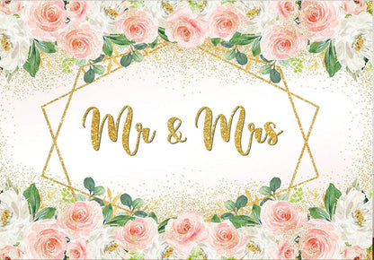 Mr. & Mrs. Backdrop (Material: Vinyl)