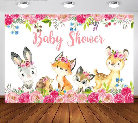 Forest Pals Backdrop (Material: Vinyl)