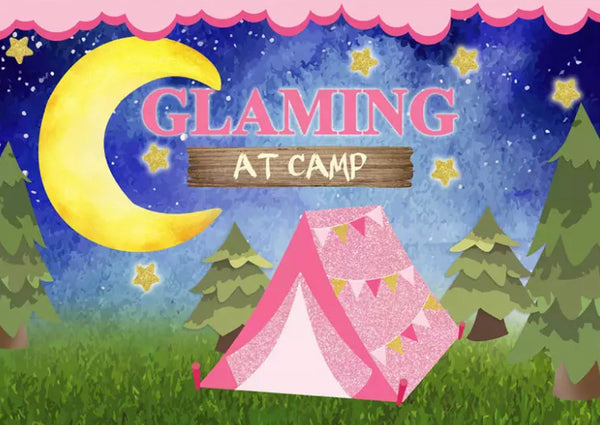 Glamming at Camp Backdrop (Material: Vinyl)