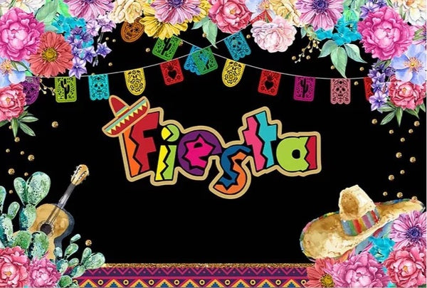 Mexican Fiesta Backdrop (Material: Vinyl)
