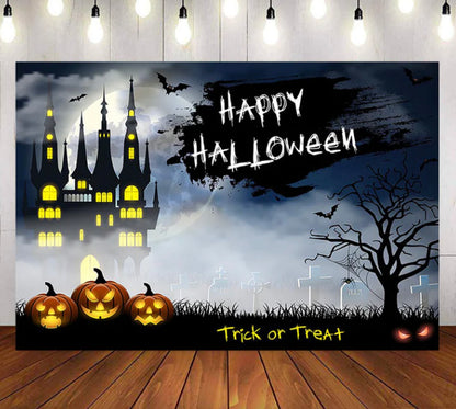 Happy Halloween Backdrop (Material: Vinyl)