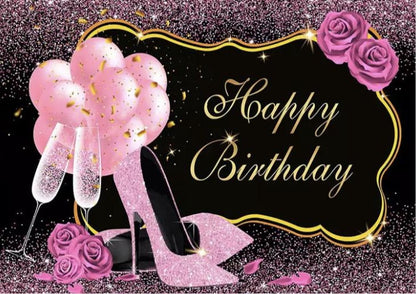 Heels in Pink Backdrop (Material: Vinyl)