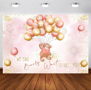 In Pink Bearly Backdrop (Material: Vinyl)