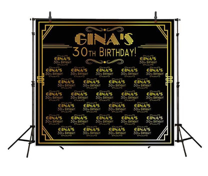 Custom Step & Repeat Backdrop (Material: Vinyl or Microfiber)