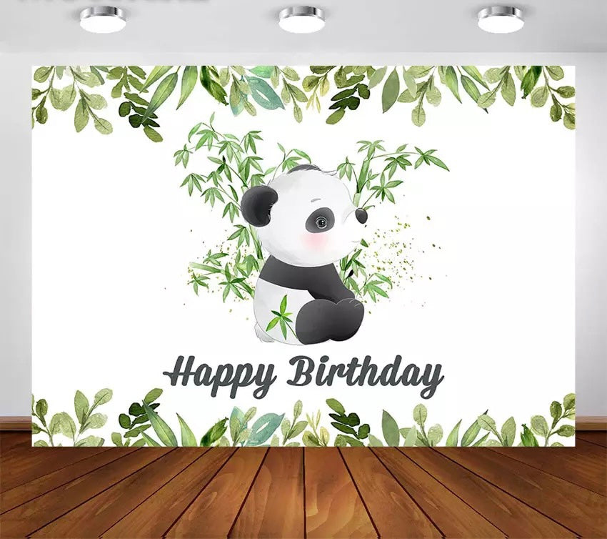 One Cute Panda Backdrop (Material: Vinyl)