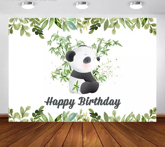 One Cute Panda Backdrop (Material: Vinyl)