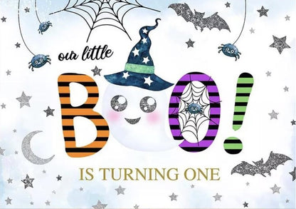 Halloween Boo Backdrop (Material: Vinyl)