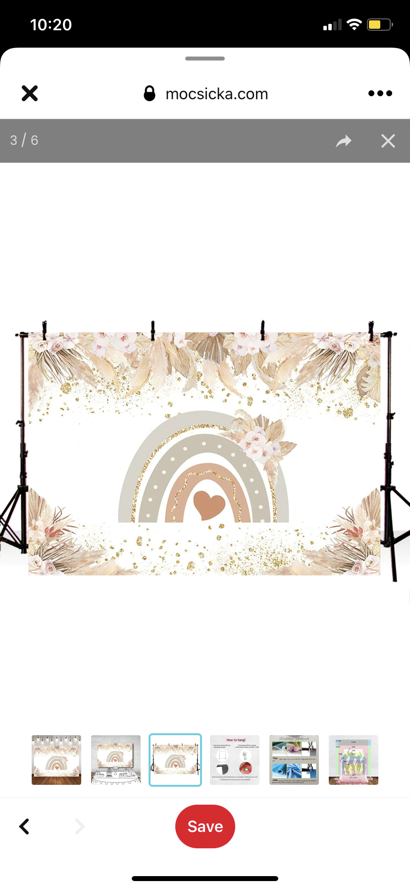 Boho Heart Backdrop (Material: Vinyl)