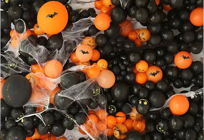 Halloween Balloons Backdrop (Material: Vinyl)